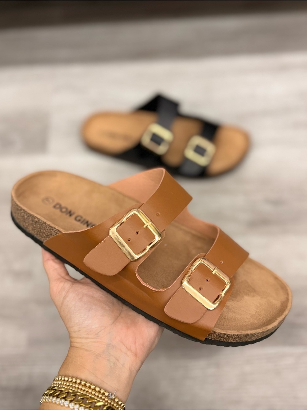 Men’s Tan Strap Buckle Sandal